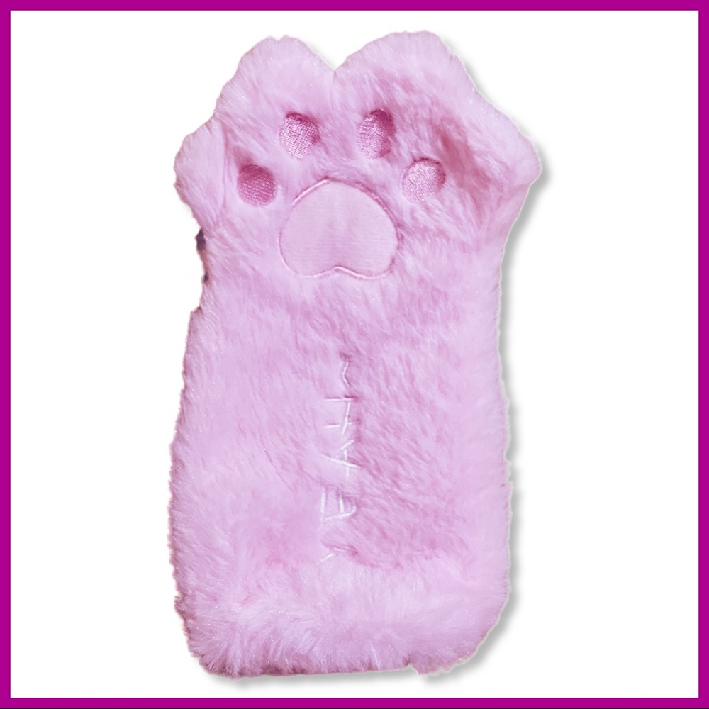 NWOT Pink Furry Paw Bag